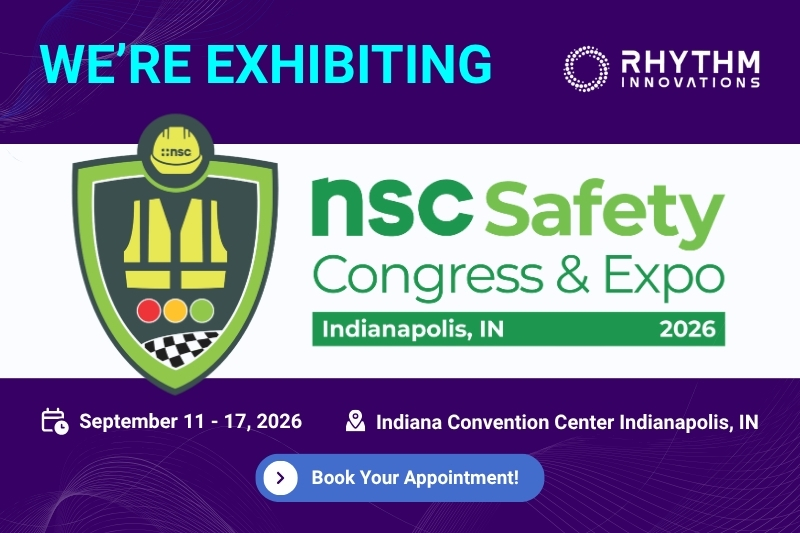 Banner advertising NSC Safety Congress & Expo 2026 in Indianapolis, with ‘We’re Exhibiting’ header and a ‘Book Your Appointment’ CTA button.